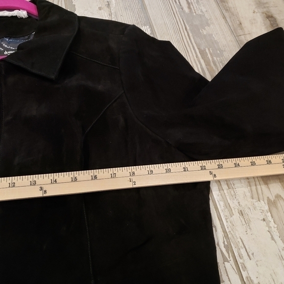 DENNIS Basso XL Black Suede Leather jacket - Picture 9 of 11